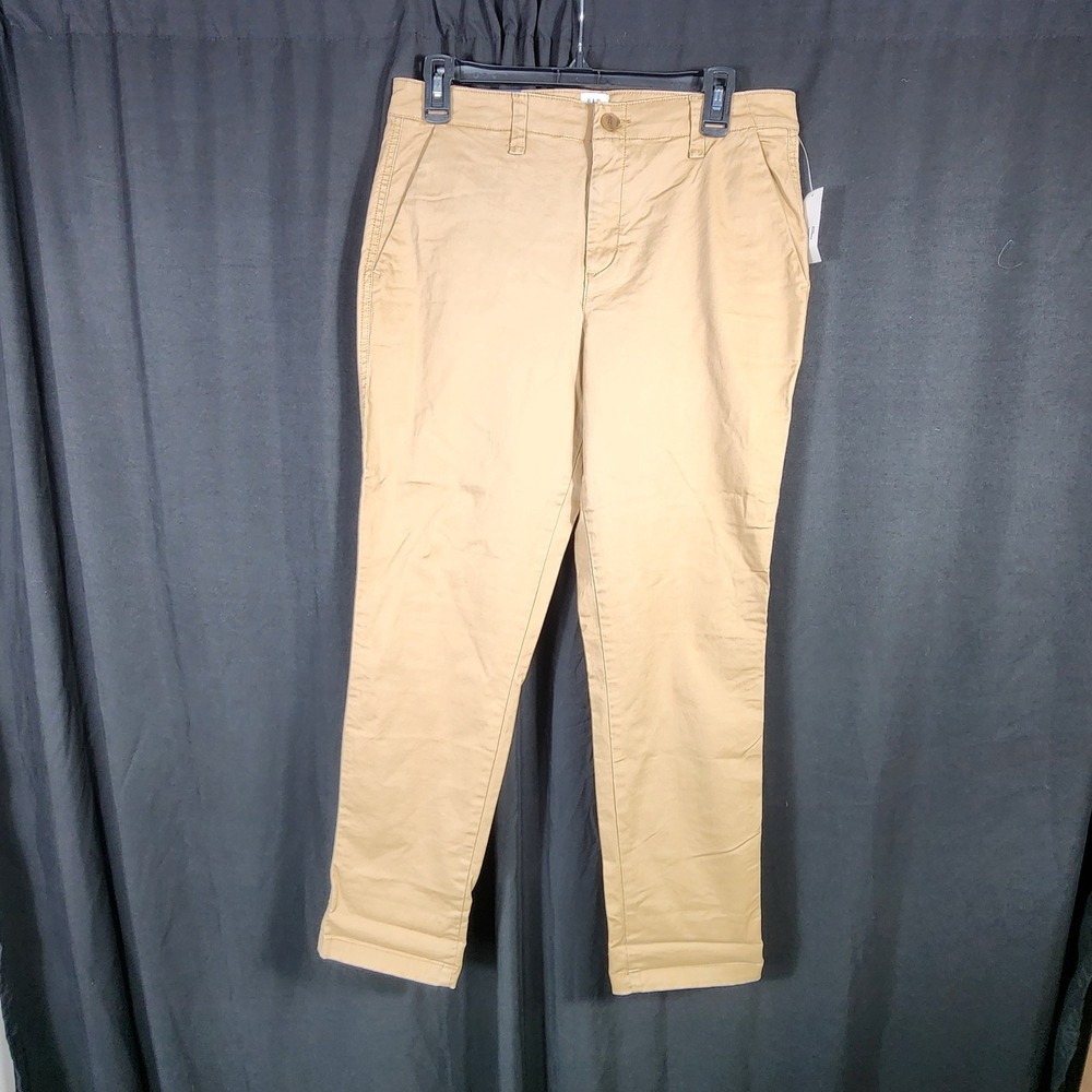 Gap Womens Girlfriend Khaki Pants Tan Straight Leg Chino 232528 Size 6 NEW